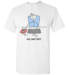Computer Geek Stick Figure T-Shirt